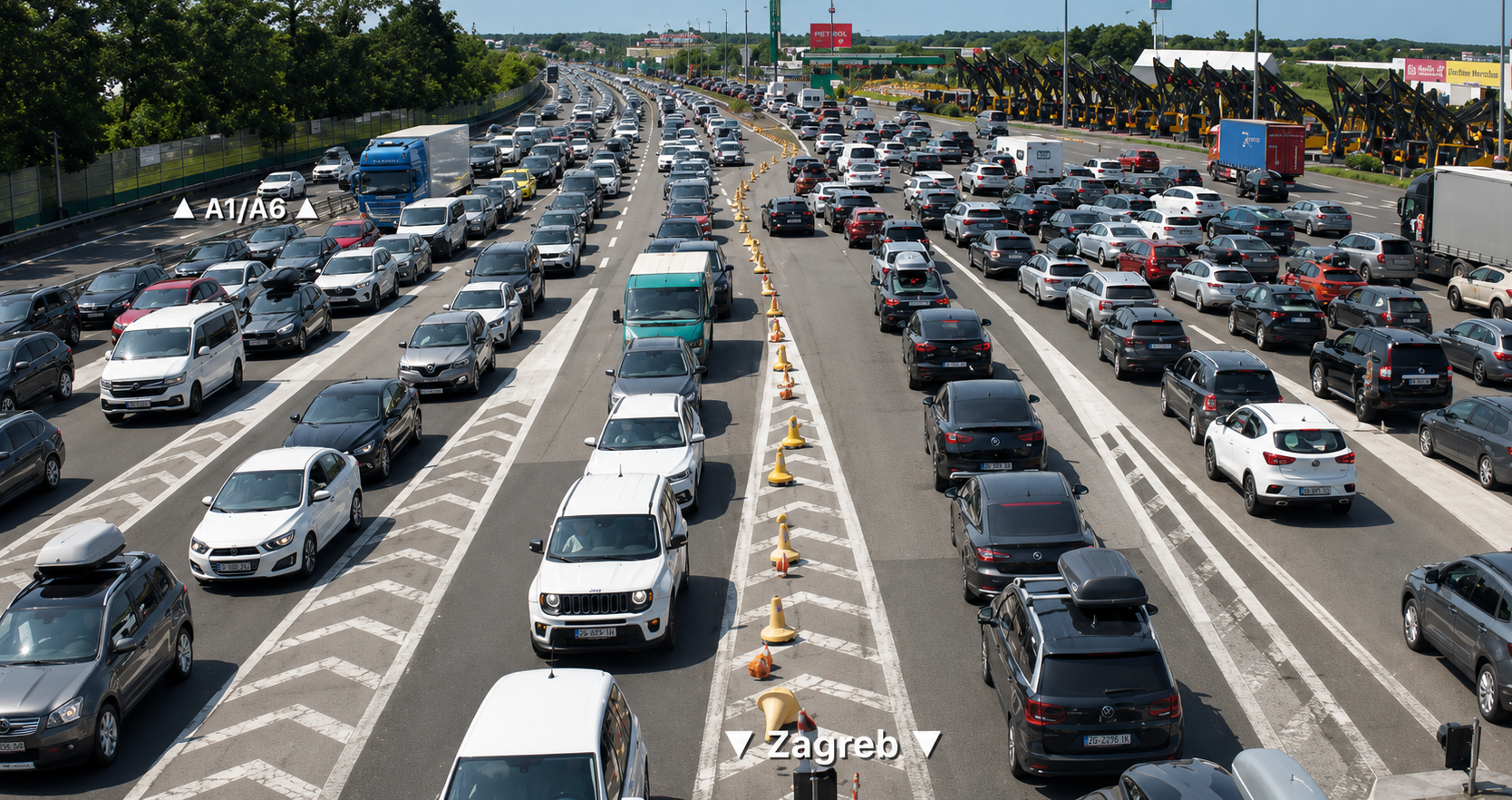 Saobraćajni kolaps kod Lučkog: Autocesta A1 bila u potpunom prekidu, vozači izlazili iz automobila