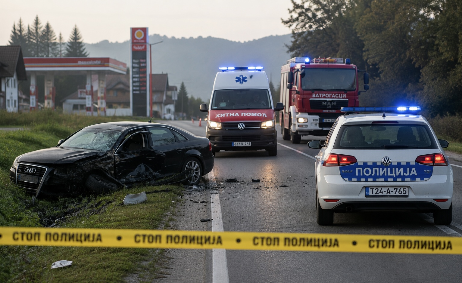 U te&scaron;koj saobraćajnoj nesreći u Kotor Varo&scaron;u poginule dvije osobe, vozač povrijeđen