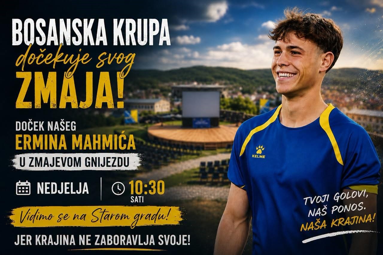 Ermin Mahmić se vraća u Bosansku Krupu: Svečani doček za reprezentativca nakon Svjetskog prvenstva