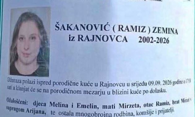 S tugom obavje&scaron;tavamo: Na Ahiret preselila &Scaron;akanović (Ramiza) Zemina