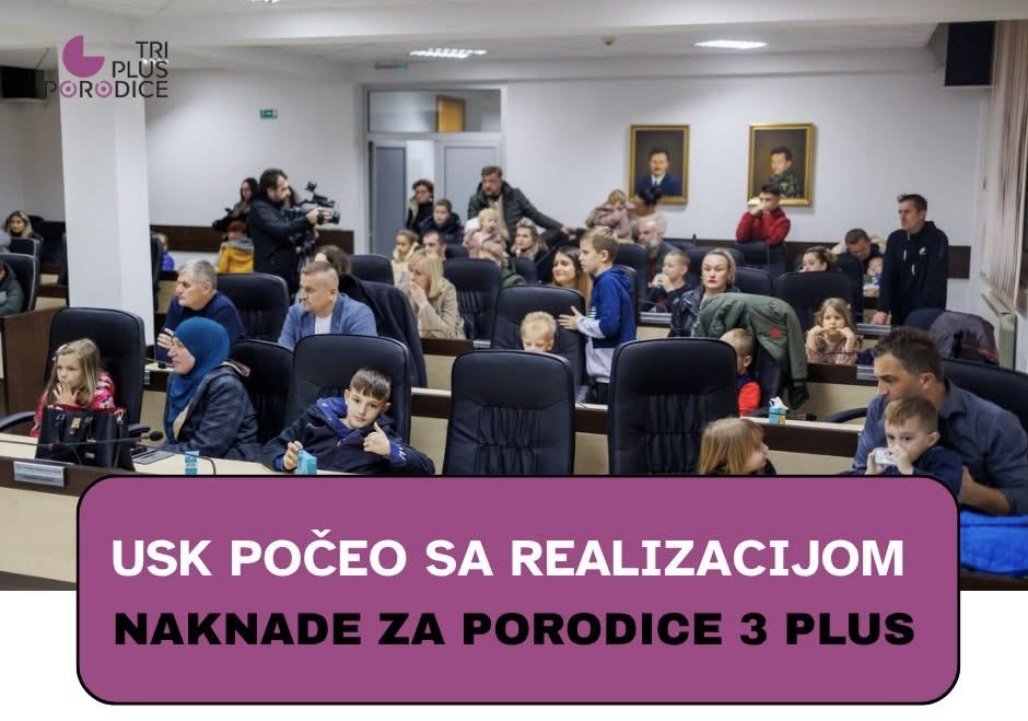 Roditelji u Unsko-sanskom kantonu mogu podnijeti zahtjeve za 150 KM mjesečno po djetetu za veće porodice