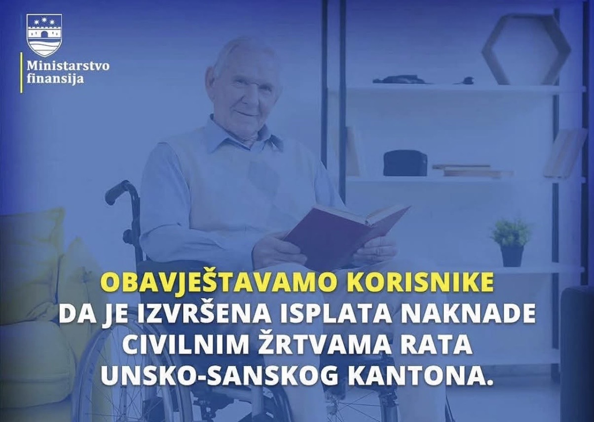 Dobre vijesti iz USK: Gotovo 560.000 KM isplaćeno za 1.496 korisnika, evo kome je novac namijenjen