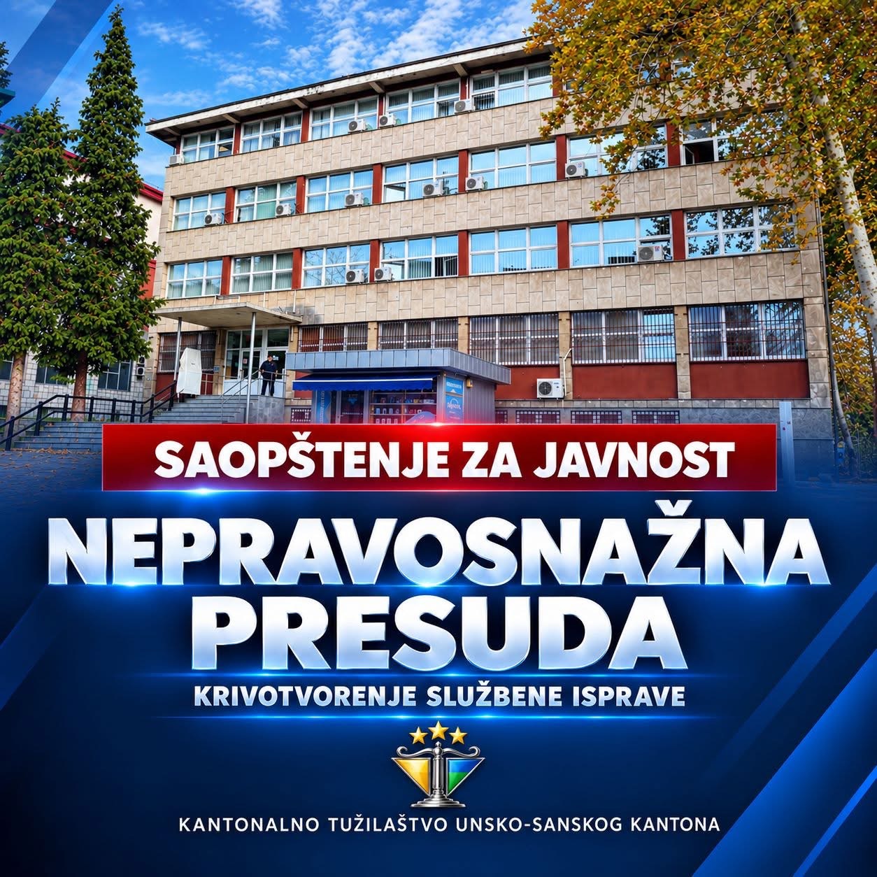 Profesorica Visoke škole Cazin Nermina Hadžigrahić osuđena na godinu zatvora zbog krivotvorenja ispitnih prijava