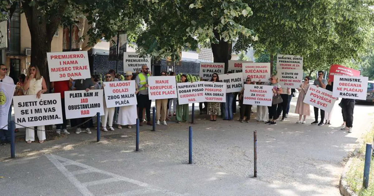 &Scaron;trajk upozorenja uposlenika pravosuđa u HNK