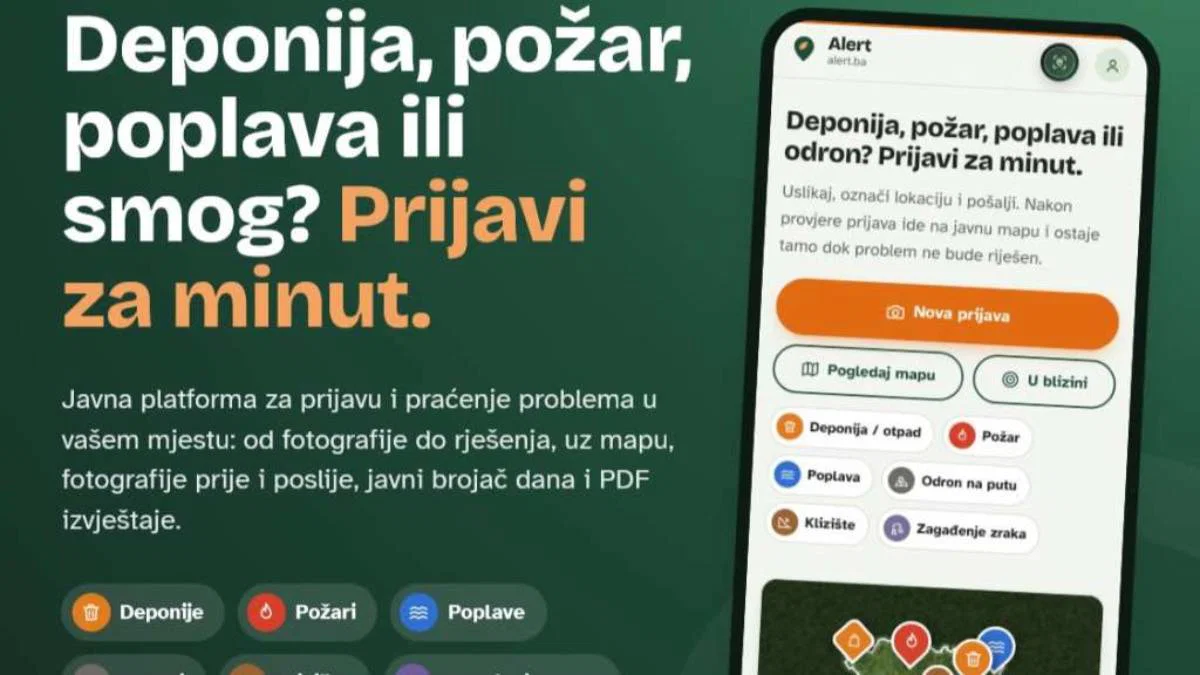 Deponije, smog i klizi&scaron;ta sada možete prijaviti online: U BiH pokrenuta nova platforma