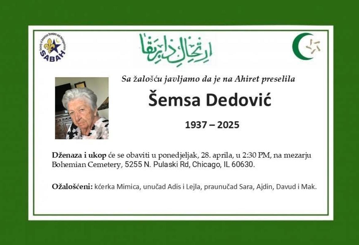 Na ahiret preselila &Scaron;emsa Dedović