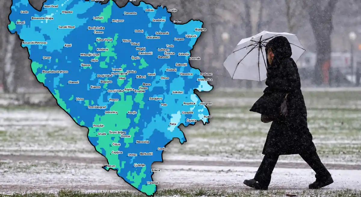 BHmeteo prognozira: Kiša i pljuskovi s mogućom grmljavinom 24. oktobra, na planinama snijeg