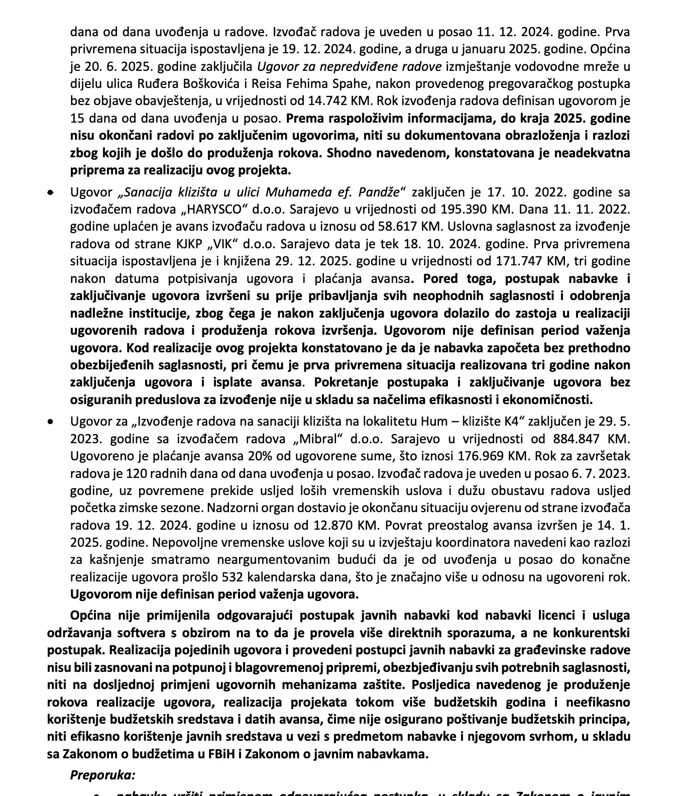 Izvje&scaron;taj revizora