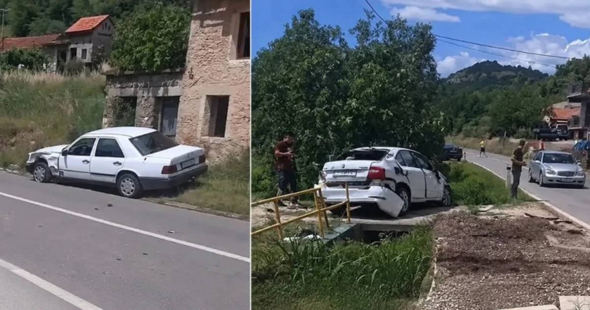 Saobraćajna nesreća u Vitini: Oštećenja na cesti i opasnost zbog ulja i dijelova vozila
