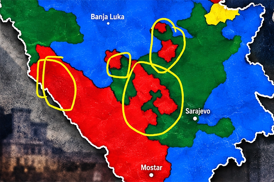 ŠIRI SE NOVA KARTA PODJELE BOSNE I HERCEGOVINE: Prijedlozi za preustroj države u jeku separatističkih najava Milorada Dodika...