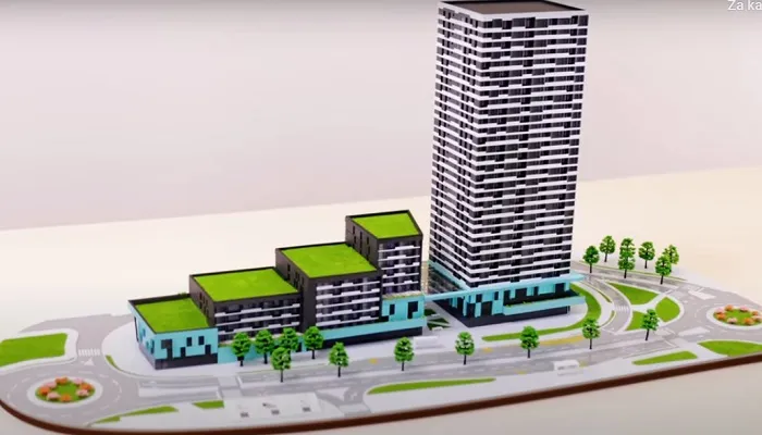Render stambeno-poslovnog kompleksa na Trgu rudara u Zenici