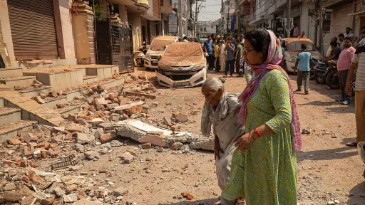 Fotografije pokazuju posljedice razaranja nakon pakistanskog napada na indijski dio Kašmira Fotografije pokazuju posljedice razaranja nakon pakistanskog napada na indijski dio Kašmira