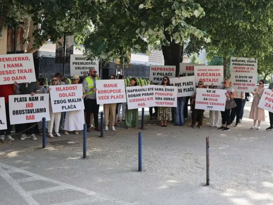 &Scaron;trajk upozorenja uposlenika pravosuđa u HNK