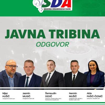 Nakon Bužima, tribina “Odgovor” se nastavlja u Cazinu – 18.12. u 18:30