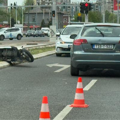 U saobraćajnoj nesreći kod Mašinske škole u Sarajevu povrijeđen motociklista