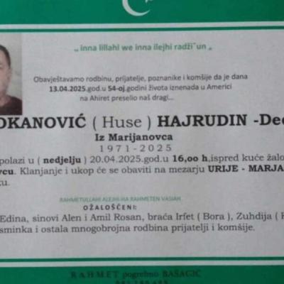 Na Ahiret preselio Okanović (Huse) Hajrudin – Dedo