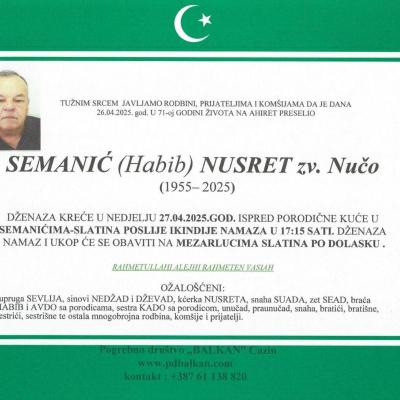 Semanić (Habib) Nusret zv, Nučo Semanić (Habib) Nusret zv, Nučo