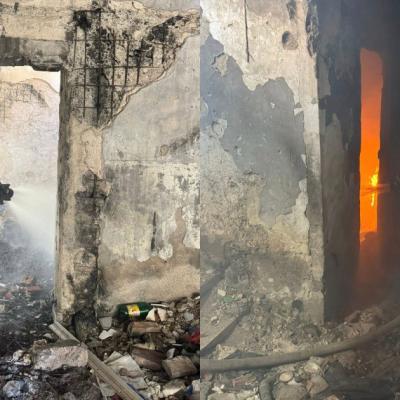 Ugašen požar u zgradi nekadašnje Privredne banke u Mostaru (FOTO)