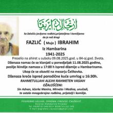 Na ahiret preselio FAZLIĆ (Mujo) IBRAHIM | Cazin.NET