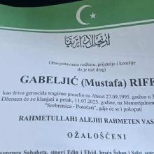 Na ahiret preselio GABELJIĆ (Mustafa) RIFET | Cazin.NET