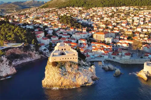 Aerial view of the Fort Lovrijenac or St. Lawrence Fortress
