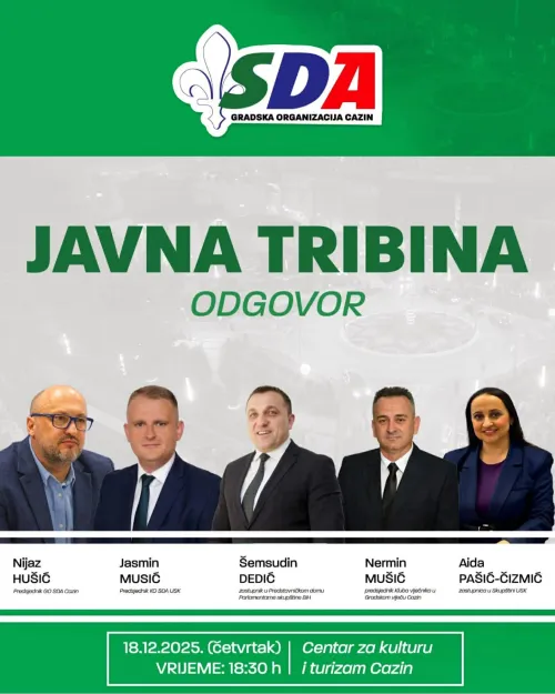 Nakon Bužima, tribina &ldquo;Odgovor&rdquo; se nastavlja u Cazinu &ndash; 18.12. u 18:30