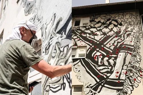 Mural podr&scaron;ke Palestini na rupama od gelera u Bihaću: &ldquo;Ko te bolje razumije od onog ko je bio u istom paklu&rdquo;