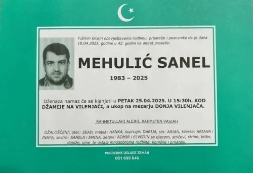 Na ahiret preselio MEHULIĆ SANEL 