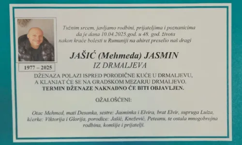Na Ahiret preselio Ja&scaron;ić (Mehmeda) Jasmin