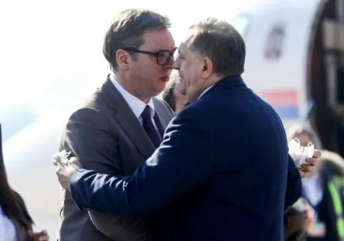 DODIK UZBUĐEN ZBOG PONOVNOG SUSRETA S VUČIĆEM: "Zadovoljstvo je &scaron;to će velikom uspjehu RS-a u Trebinju prisustvovati i predsjednik Srbije"