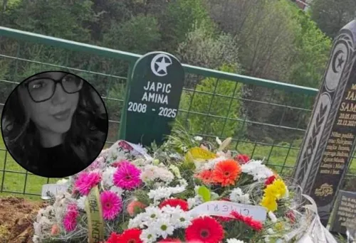 Cazin zavijen u crno: Brojni građani se oprostili od 17-godi&scaron;nje Amine Japić